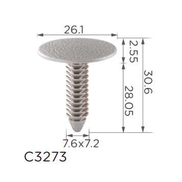 Клипса для обшивки Ford, Chevrolet 10220168 10241518 (C3273) 74181 фото