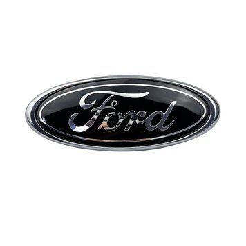 Емблема задня Ford чорна срібло 175х74 мм метал (на скотчі) 94792 фото