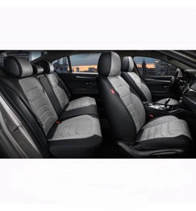 5D Авточехлы накидки для сидений Алькантара Экокожа Elegant VERONA комплект Серые (700 143) 60197 фото