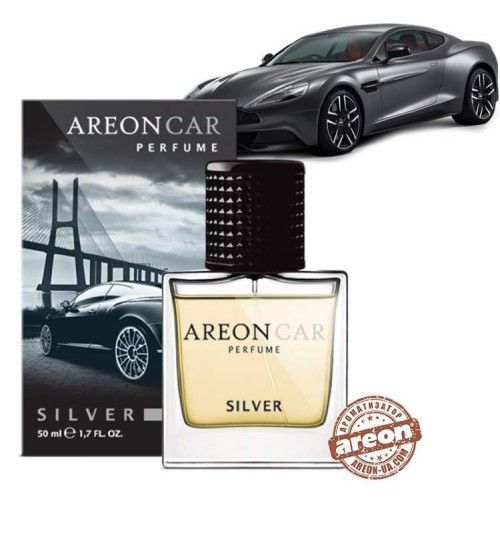 Ароматизатор повітря Areon Car Perfume 50ml Glass Silver 34646 фото