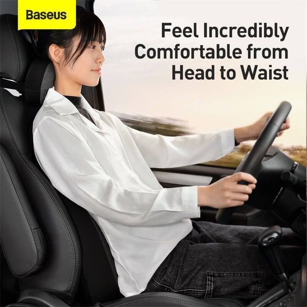 Подушка на підголовник Baseus для шиї з пам'яттю / Floating Car Headrest 1 шт (CRTZ01-B01) 59165 фото