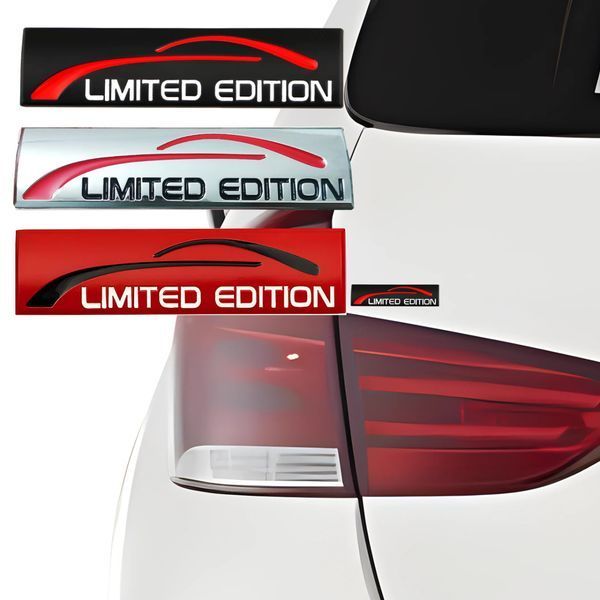 Эмблема надпись Limited Edition Хром 94х26 мм металл (на скотче) 95569 фото