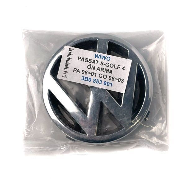 Емблема для Volkswagen Golf 4 Passat B5 115 мм вставна Плоска (3B0 85 601) P78 фото