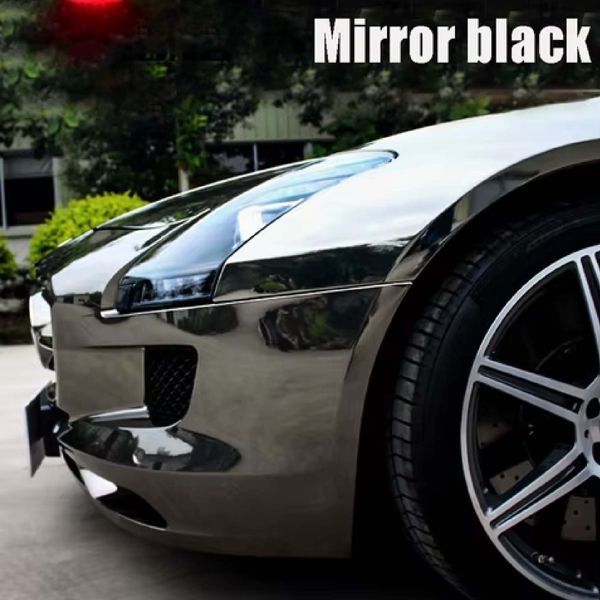 Автомобільна вінілова плівка ПВХ Chrome Mirror Black Суперглянець 1.52 Метра х 1 Метр 160 мікрон (CL-SCM-01P) 86510 фото