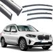 Дефлектори вікон вітровики Benke для BMW X3 E83 F25 2018-2021 Хром Молдинг З Нержавіючої Сталі 3D 62313 фото 1