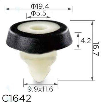 Клипса Держатель бампера для обшивки дверей VAG N10621301 (C1642) 73931 фото