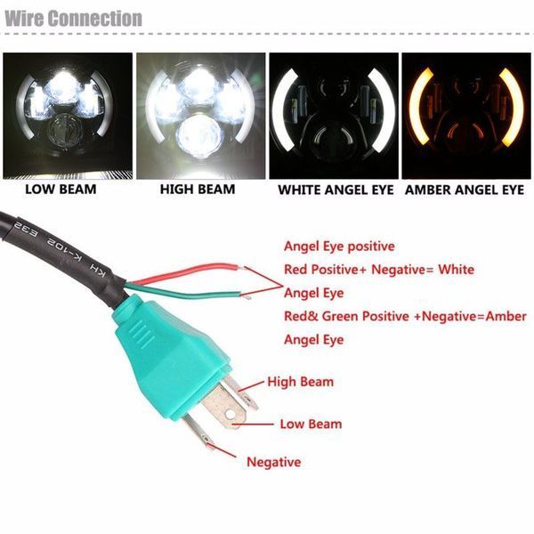 Додаткова LED фара 60 W 10-30V Bi-Led DRL фари 7 дюймів ДХО Ангельські очі 1 шт (3583) 53809 фото