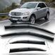Дефлектори вікон вітровики Benke для Mercedes-Benz ML 350 W164 2005-2011 Молдинг Нержавіюча сталь 3D (BBZML0523-W/S) 101325 фото 1