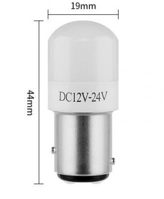 Автолампа светодиодная LED 12/24V T25 Керамика Матовая (BA15s) Красный Свет 1 шт 63493 фото