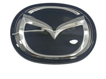 Емблема решітки Mazda CX-4 (2020-2025р) чорна+хром 140х110 мм під склом (на напрямних) 95882 фото