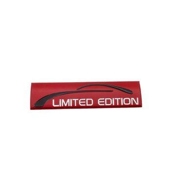Емблема напис Limited Edition червона 94х26мм метал (на скотчі) 95571 фото