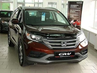 Дефлектор капоту мухобійка Honda CR-V 2012- темні 2800 фото