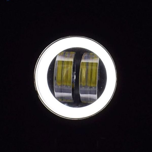 Світлодіодна додаткова LED фара / Далеке світло / Лінза з ДХО D-100мм / 10-30V / 20W / 7000K / 1 шт 53801 фото