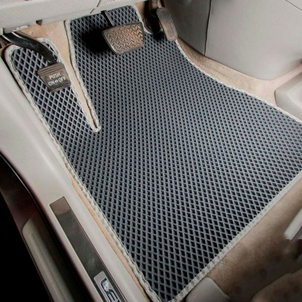 Килимки в салон EVA для Lexus RX 350 2003-2009 з підп'ятником Чорні-Бежовий кант 5 шт 74919 фото
