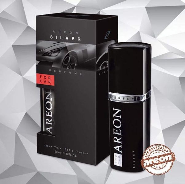 Ароматизатор повітря Areon Car Perfume 50ml Black Silver 34646 фото