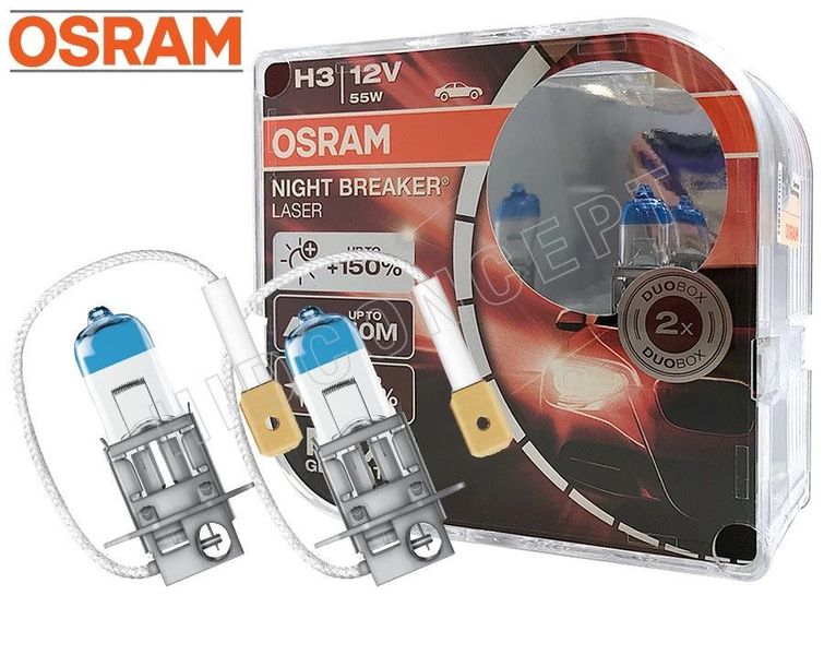 Автолампа галогенна Osram Night Breaker +150% 12V H3 55W 2 шт (64151 NL-BOX) 00000053084 фото