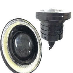 Противотуманные LED Фары круглые Линза с ДХО D89 мм 12V 10W 7000K Белый и Желтый Свет 2 шт (AG-2509 W+Y) 54953 фото