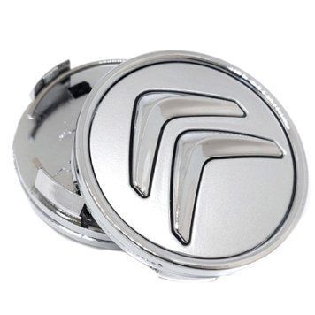Колпачки на литые диски Citroen 60 х 55 мм объемный логотип Серый 1 шт 91275 фото
