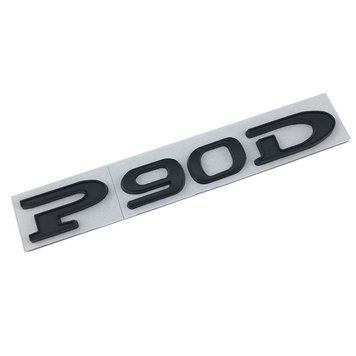 Емблема напис P90D для Tesla 128х15мм ЧОРНИЙ метал (на скотчі) 95501 фото
