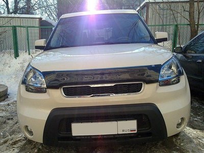 Дефлектор капоту мухобійка для Kia Soul 2009-2012 7153 фото