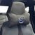 Подушка на підголівник з логотипом Volvo Екошкіра 3D Кольоровий лого Чорна-Коричневий кант 1 шт 91605 фото