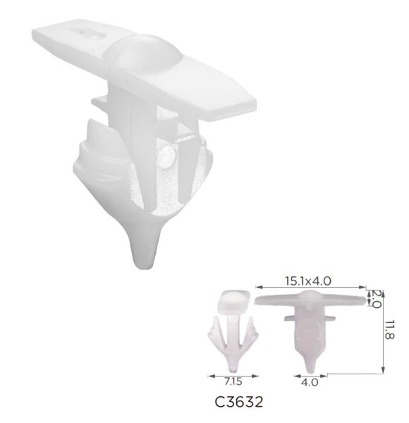 Кліпса ущільнювача Volkswagen 7H0837485 (C3632) 68230 фото