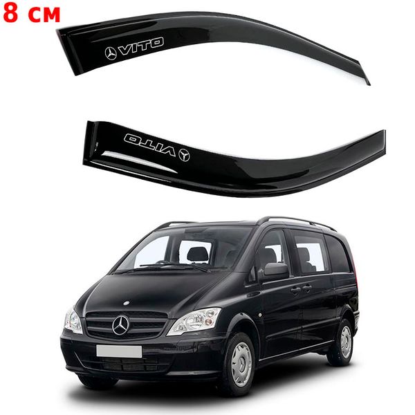 Дефлекторы окон ветровики Mercedes Vito 2003-2015 W639 8 см Скотч 3M Voron Glass VM30803 фото