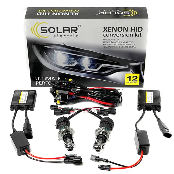 Комплект ксенону Solar H4 5000K 85V 35W P43t-38 Ballast+Wire 2 шт (4450) 4450 фото