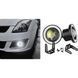 Противотуманные LED Фары круглые Линза с ДХО D89 мм 12V 10W 7000K Белый и Желтый Свет 2 шт (AG-2509 W+Y) 54953 фото 2