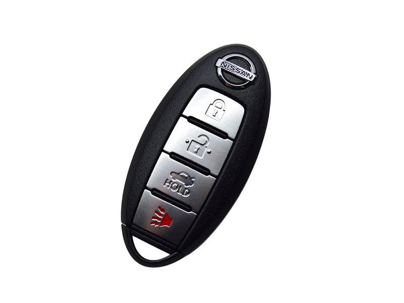 Чохол ключа Nissan червоний+золота окантовка (4 кнопки) TPU 96071 фото