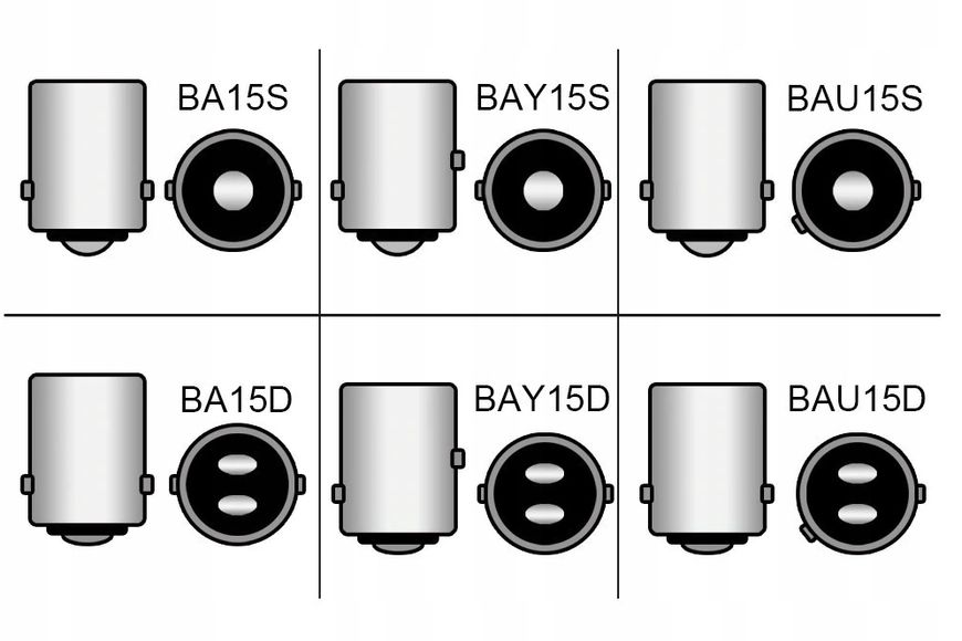 Автолампа светодиодная LED 12/24V T25 Керамика Матовая (BAY15d) Красный Свет 1 шт 63494 фото