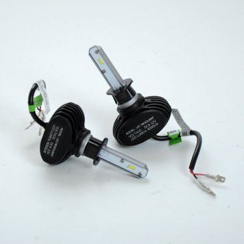 LED лампи автомобільні FORT F1 H1 радіатор 4000Lm/CSP Chip/28W/5000K/IP65/12-24V 2шт 45974 фото