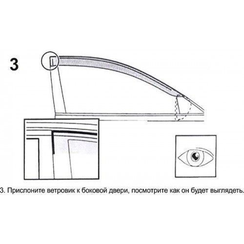 Дефлектори вікон вітровики для Audi Q5 5d (8Y) 2017- 4199 фото