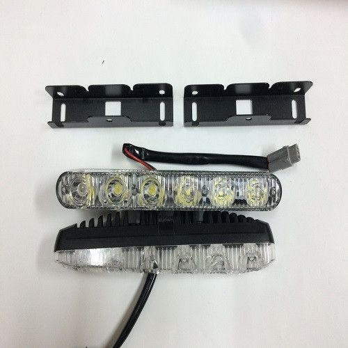 Дневные ходовые огни ДХО 160x20x35 мм / 0.5W*6SMD / Линза Кристал c Фокусом Х33 / Белые 2 шт 46150 фото