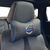 Подушка на підголівник з логотипом Volvo Екошкіра 3D Кольоровий лого Чорна-Синій кант 1 шт 91606 фото