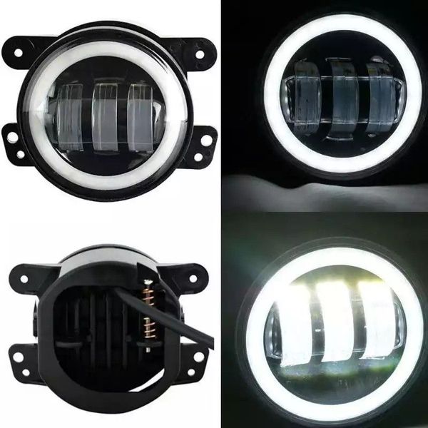 Противотуманные LED Фары круглые / Линза с ДХО и поворотом / D87мм / 10-30V / 15W / 7000K / 2 шт 53772 фото