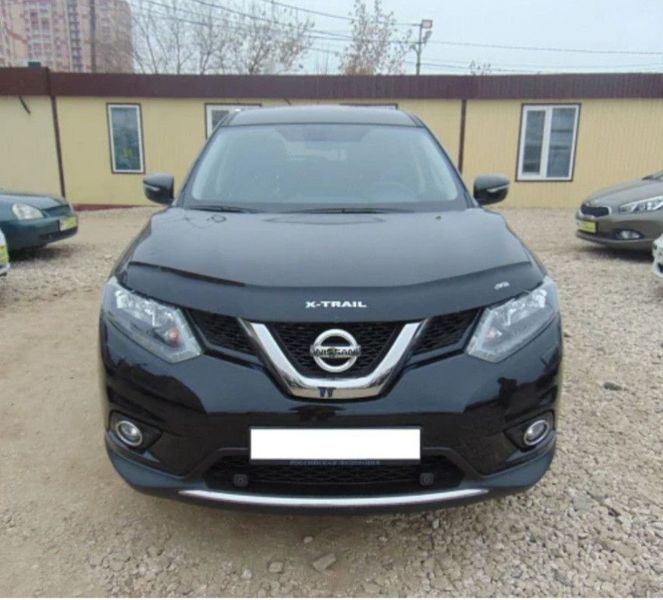 Дефлектор капоту мухобійка Nissan X-Trail (T32) Nissan Rogue 2014-2020 Євро Кріплення (Vip Tuning) 22 фото
