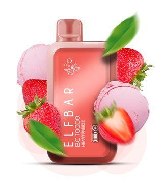 Elf Bar BC 10000 Затягувань Strawberry Ice Cream (Полуничне морозиво) З Індикацією 73045 фото