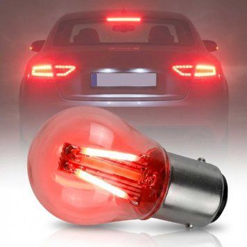 Автолампа світлодіодна LED 12/24V T25 R5W /P21W (BAY15d) Червоний Світло 1 шт №42 63496 фото