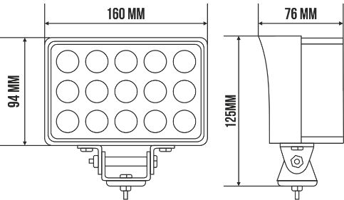 Светодиодная дополнительная LED фара БЕЛАВТО Flood Ближний свет Алюминиевый корпус (BOL1503F) 62358 фото