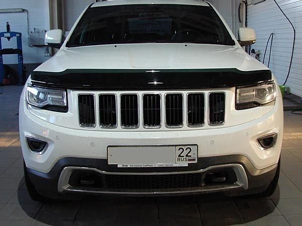 Дефлектор капоту мухобійка для Jeep Grand Cherokee 2011- 2803 фото