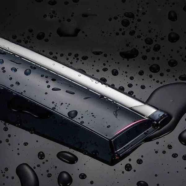 Дефлектори вікон вітровики Benke для Nissan X-Trail 2021- Хром Молдинг Із Нержавіючої Сталі 3D 59473 фото