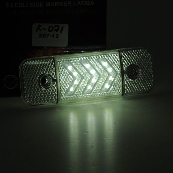 Габарит LED прямокутний 115х40 мм / 12/24V / 9 діодів / Білий 4 шт (MRT 60 K 061) 57468 фото