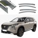 Дефлекторы окон ветровики Benke для Nissan X-Trail 2021- Хром Молдинг Из Нержавеющей Стали 3D 59473 фото 1