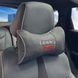 Подушка на подголовник с логотипом Audi Экокожа 3D Цветной лого Черная-Серый кант 1 шт 91550 фото 1