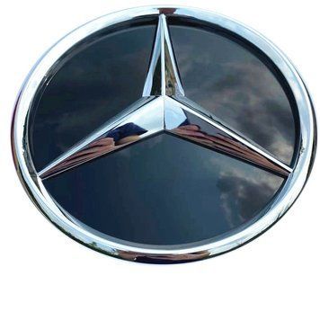 Эмблема решетки Mercedes W213 3D Хром d=180 мм пластик (на защелках) OEM A2138884800 96200 фото