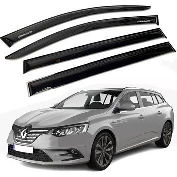 Дефлекторы окон ветровики для Renault Megane III 2008-2014 Универсал Voron Glass 54832 фото