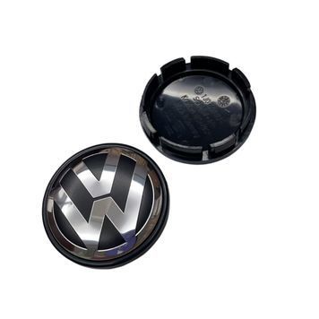 Колпак колеса Volkswagen Черный серебро пластик 1 шт 56 мм OEM 1j0601171 (колпачок, заглушка) 94621 фото