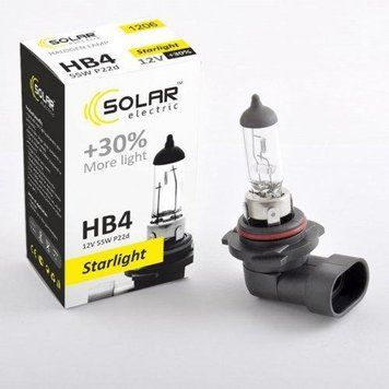 Автолампа галогенна Solar Starlight + 30% HB4 55W 12V 1 шт (1206) 36252 фото