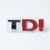 Емблема напис TDI червоний метал скотч 3М 82 x 26 мм Польща 55813 фото
